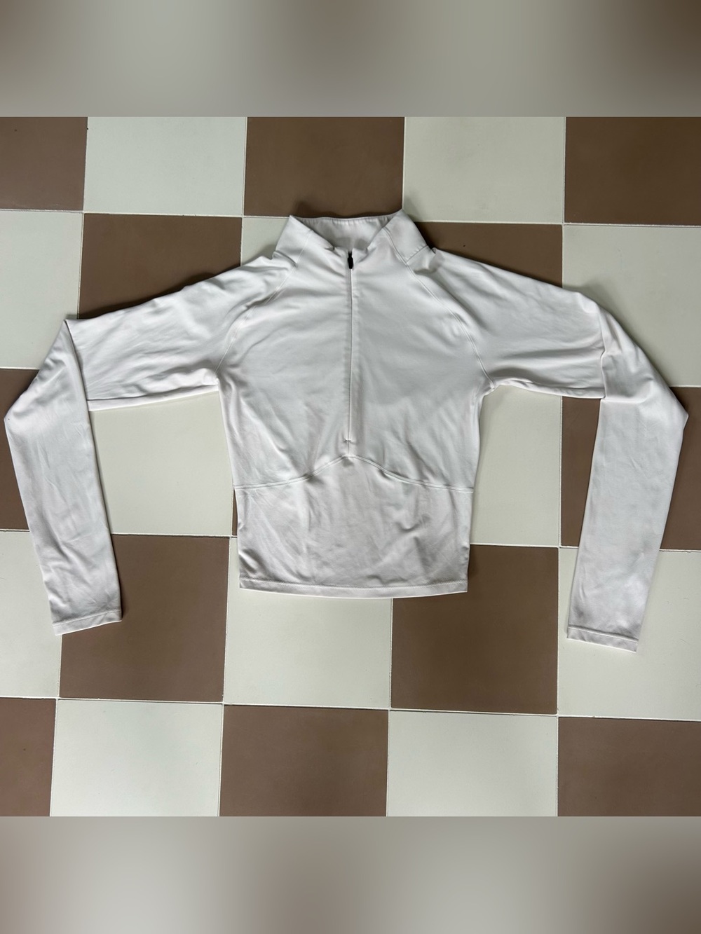 Varley Helena Mid Layer White Half Zip Performance Top Size S - Picture 4 of 10